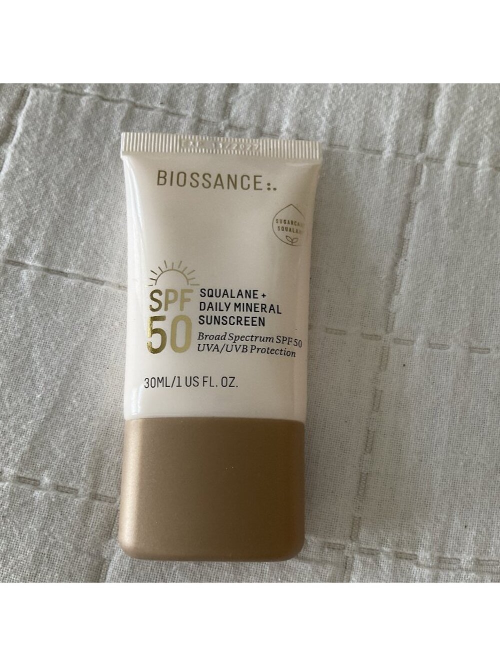 Biossance Squalane Daily Mineral SPF 50 Sunscreen Travel Sz 1 oz 30ml Seal 11/27